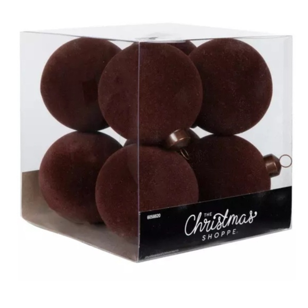 LAST BOX! 2024 Viral Hobby Lobby Flocked Ornaments - Dark Brown